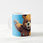 Wild Bear Summer Vintage Pool  Kaffeetasse (Vorderseite Links)