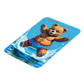 Wild Bear Summer Vintage Pool  Magnet (Linke Seite)