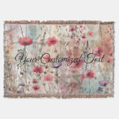 Wild Beauty Woven: Von Wildblumen gestaltet Decke (Vorderseite)