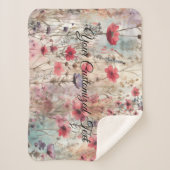 Wild Beauty Woven: Von Wildblumen gestaltet Sherpadecke (Vorderseite)