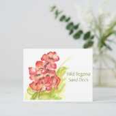 Wild Begonia Post Card Postkarte (Stehend Vorderseite)