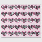 Wild bei Heart Leopard Print Geschenkpapier (Flach)