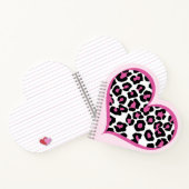 Wild bei Heart Leopard Print Notizblock (Innenseite)