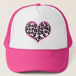 Wild bei Heart Leopard Print Truckerkappe