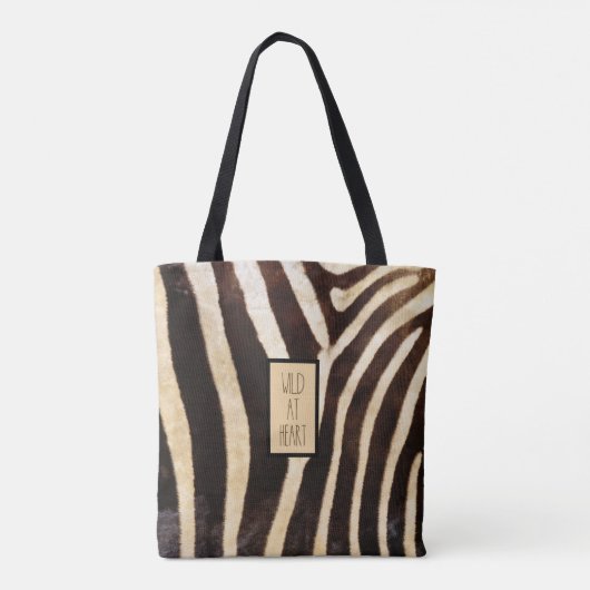 Wild bei Heart Zebra Print Tasche (Rückseite)