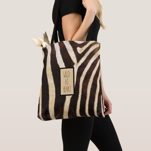 Wild bei Heart Zebra Print Tasche (Von Nahem)