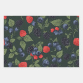 Wild Berries Muster Geschenkpapier | Brombeere, Set (Vorderseite 2)