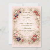 Wild Berry Garden Baby Shower Einladung (Vorderseite)