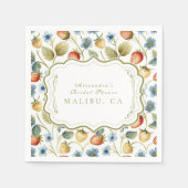 Wild Berry Romance Brautparty Serviette (Vorderseite)