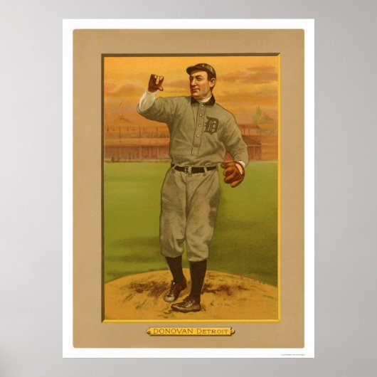 Wild Bill Donovan Tigers Baseball 1911 Poster (Vorne)