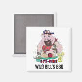 WILD BILL-GRILLEN MAGNET (Vorderseite/Rückseite)
