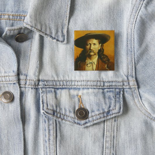 Wild Bill Hickok Illustration Button (Beispiel)