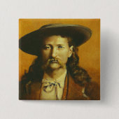 Wild Bill Hickok Illustration Button (Vorderseite)