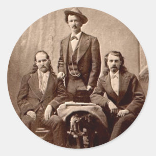Wild Bill Hickok - Texas Jack - Buffalo Bill Runder Aufkleber