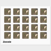 Wild-Bird-Buchzeichen Quadratischer Aufkleber (Blatt)