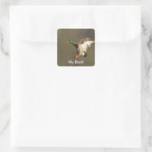 Wild-Bird-Buchzeichen Quadratischer Aufkleber (Tasche)