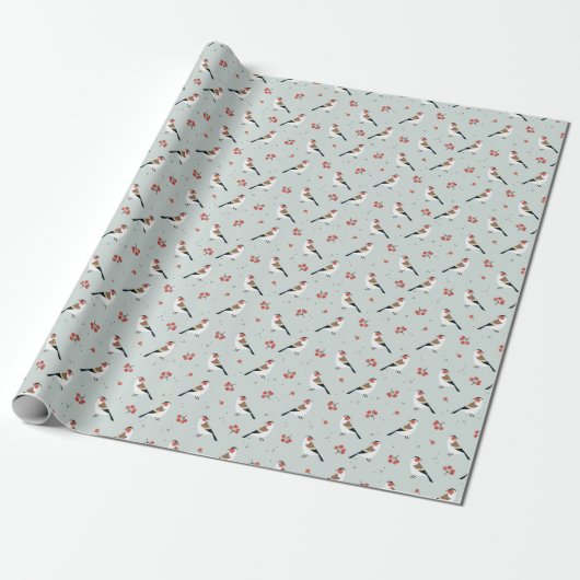 Wild Bird Christmas Pattern Geschenkpapier (Ungerollt)