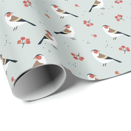 Wild Bird Christmas Pattern Geschenkpapier (Rolleneckpunkt)