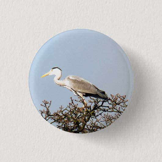 WILD BIRD HERON BUTTON (Vorderseite)