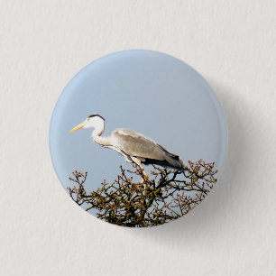WILD BIRD HERON BUTTON