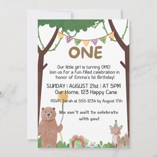 Wild Birthday Awars : 1 Jahr Einladung zum Geburts (Vorderseite)