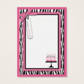 Wild Birthday Cake HP Gift Tag (Rückseite)