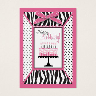 Wild Birthday Cake HP Gift Tag