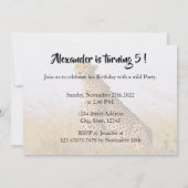 Wild Birthday Party Cheetah personalisiert Einladung (Rückseite)