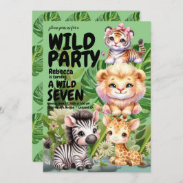 Wild Birthday Party Safari Jungle Einladung