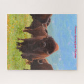 Wild Bison Oklahoma. Weihnachtsgrüße Puzzle (Horizontal)