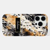 Wild Black Cream Leopard Animal Print Case-Mate iPhone Hülle (Rückseite (Horizontal))