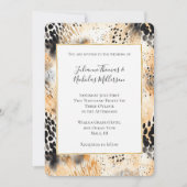 Wild Black Cream Leopard Animal Wedding Einladung (Vorderseite)