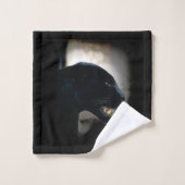 Wild Black Jaguar Badhandtuch Set (Waschlappen)