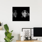 Wild Black Jaguar Cat Eyes Poster (Heimbüro)