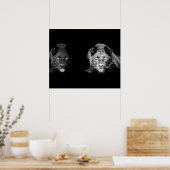 Wild Black Jaguar Cat Eyes Poster (Küche)