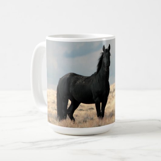 Wild Black Mustang 'Reno' Tasse (Vorderseite Links)