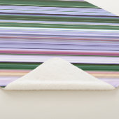 Wild blaue Aster Lila, blau und grün Streifen Sherpadecke (3/4)