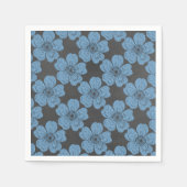 Wild blaue Rose Chalkboard Serviette (Vorderseite)