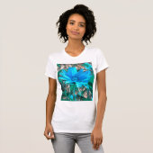 Wild blauer Sonnenblumen-T - Shirt (Vorne ganz)