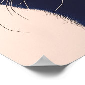 Wild bleibe, Blume Kind Katze Blumenmatte Poster (Ecke)