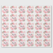 Wild bleibe, Leopardendruck, rosa Kreise Geschenkpapier (Flach)