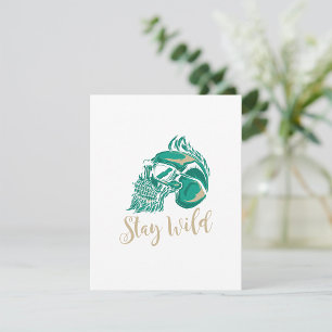 Wild bleibe Note Card Mitteilungskarte