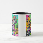 Wild bleibe - Tropische Party-Tiere mit exotischem Tasse (Zentrum)