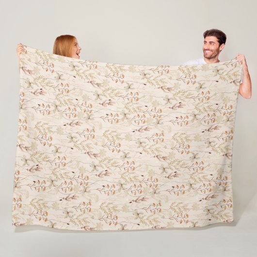 Wild-Bloom-Muster Fleecedecke (Beispiel)