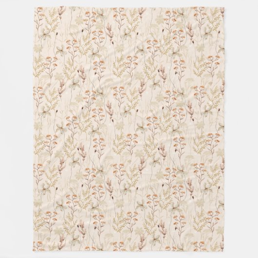 Wild Bloom Pattern Fleecedecke (Vorderseite)