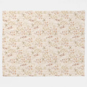 Wild Bloom Pattern Fleecedecke (Vorderseite (Horizontal))