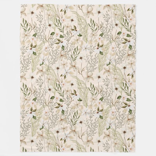 Wild Bloom Pattern Fleecedecke (Vorderseite)