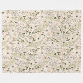 Wild Bloom Pattern Fleecedecke (Vorderseite (Horizontal))
