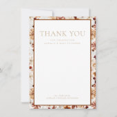 Wild Bloom Rustic Floral Danke Karte (Vorderseite)