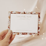 Wild Bloom Rustic Floral Danke Karte<br><div class="desc">Unsere WILD BLOOM rustikal bedruckte Babyduschkarte mit atemberaubenden böhmischen Farben und einer einfachen Kombination aus Serifen und Sans Serif Typografie.</div>